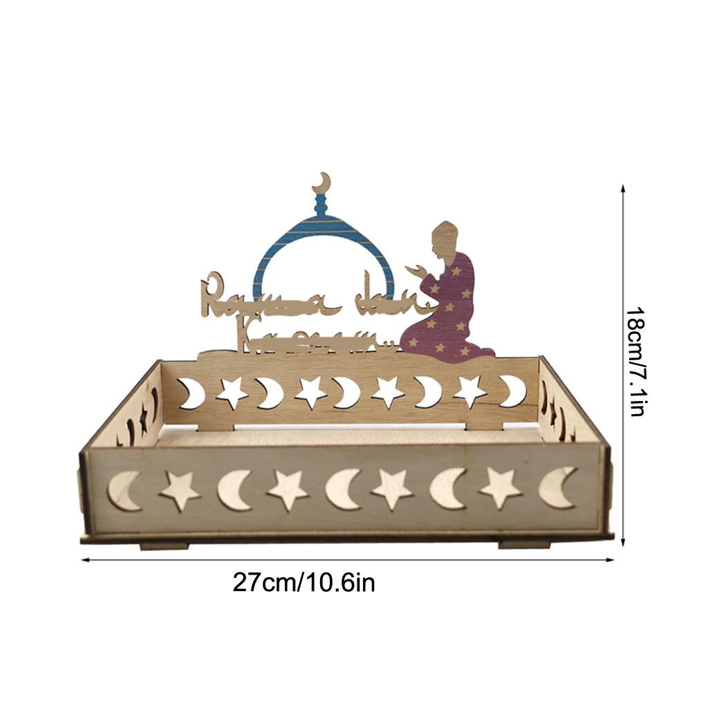 이슬람 달과 별 모양 나무 트레이 직사각형 케이크 접시 - Wooden Serving Tray 리뷰 및 가격