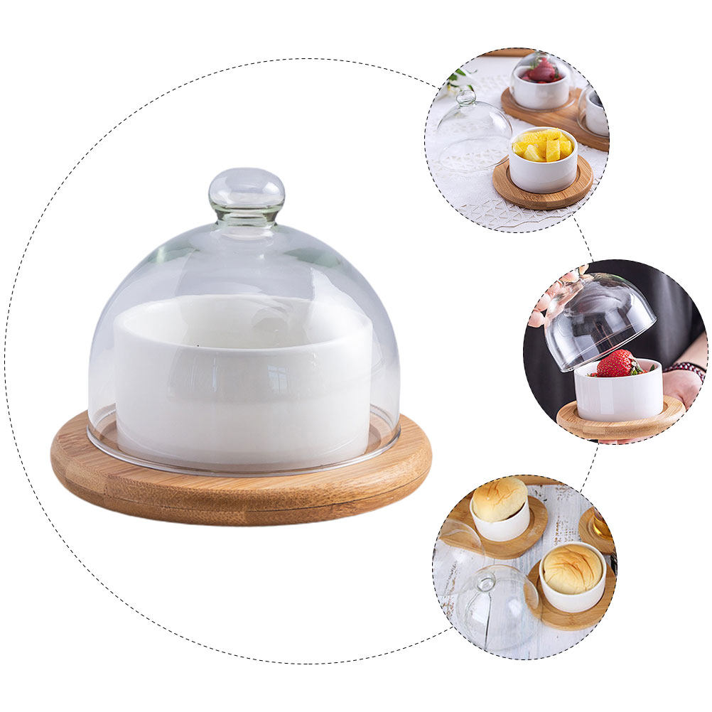 세라믹 샐러드 볼 세트, 투명 유리 돔 뚜껑, 천연 나 - Wooden Serving Tray 리뷰 및 가격