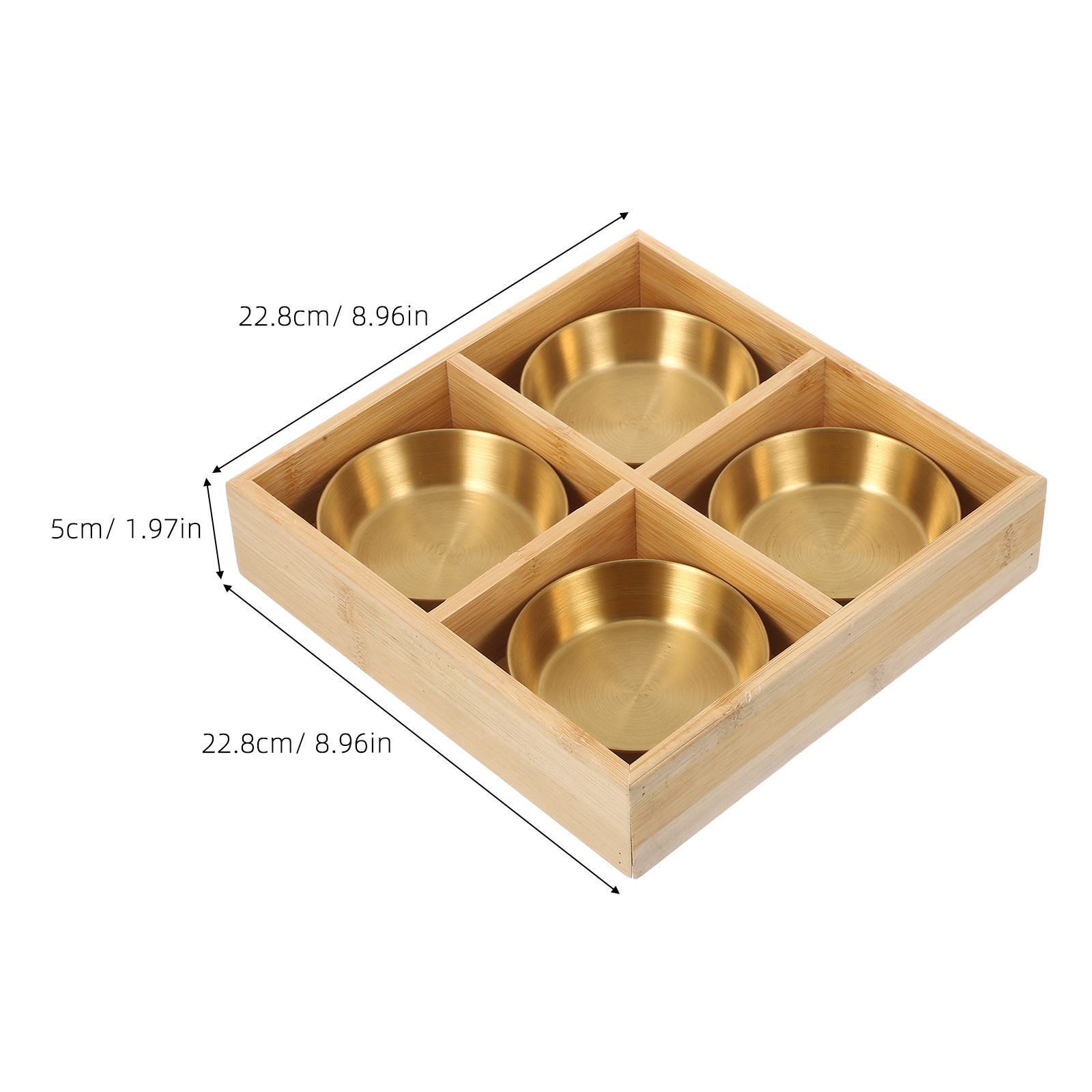 4칸짜리 대나무 서빙 트레이, 나무로 된 분리형 핫팟  - Wooden Serving Tray 리뷰 및 가격