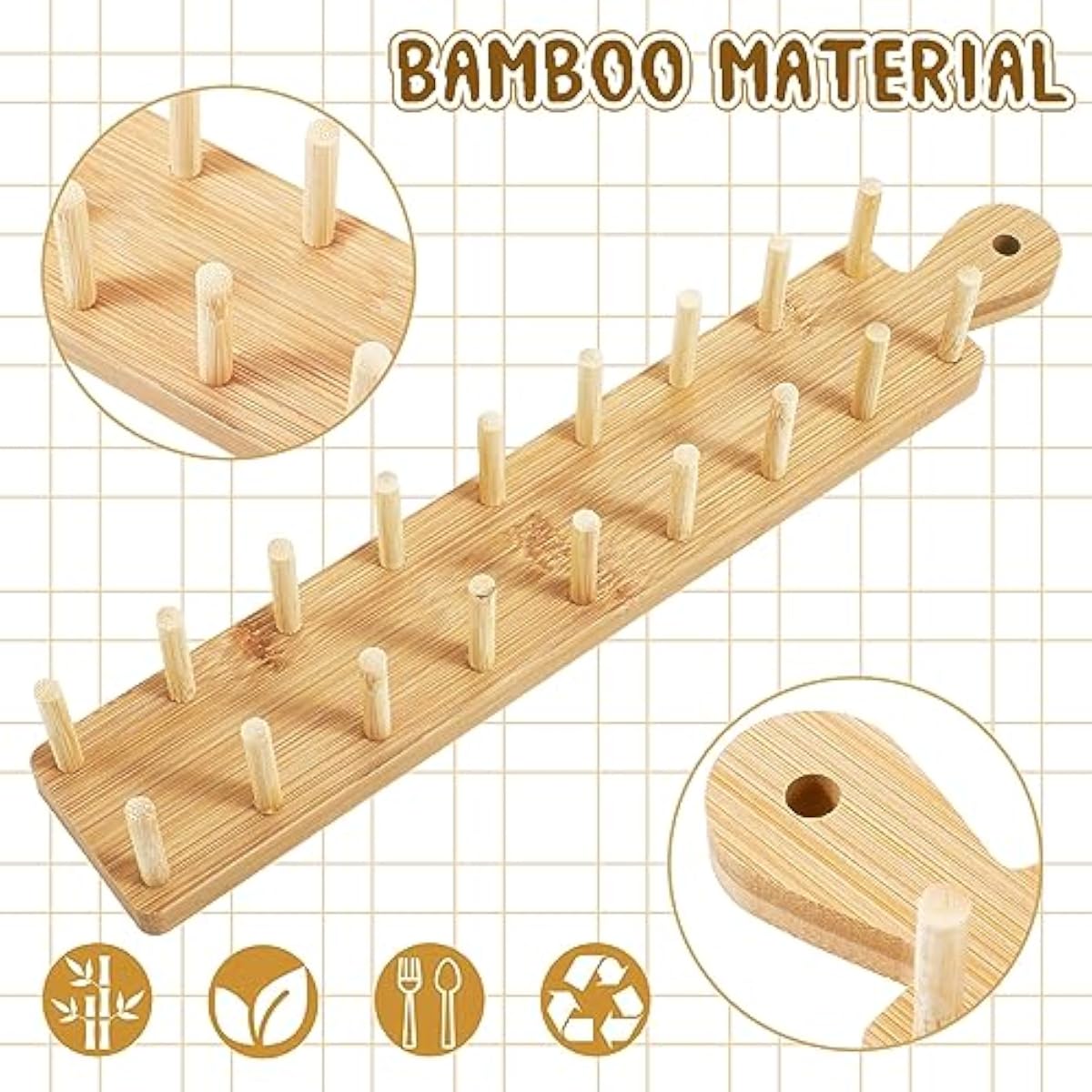 대나무 타코 서빙 랙 세트 4개, 각각 8칸짜리 직사각 - Wooden Serving Tray 리뷰 및 가격