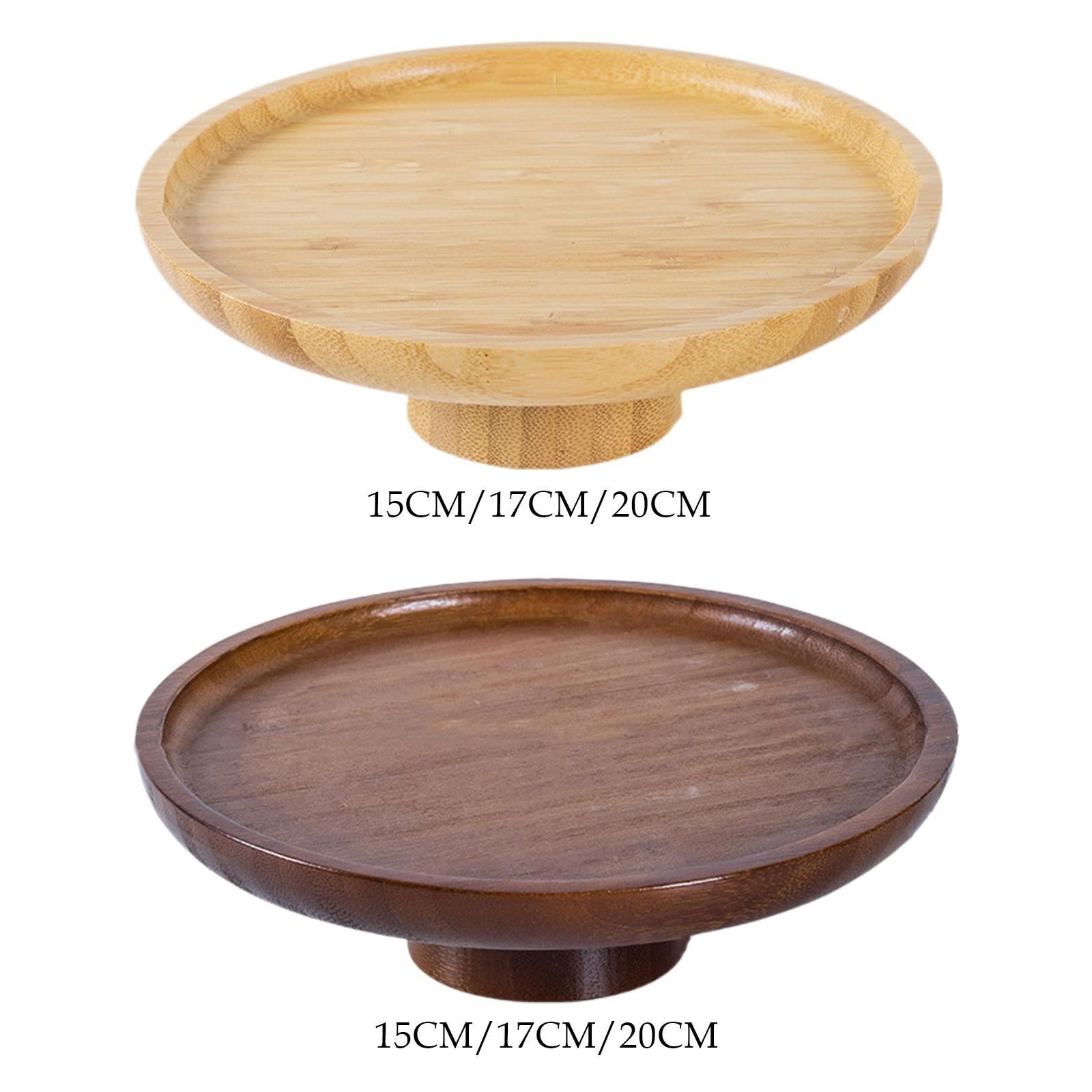 나무 케이크 스탠드 과일 서빙 트레이 원형 서빙 플래터 - Wooden Serving Tray 리뷰 및 가격