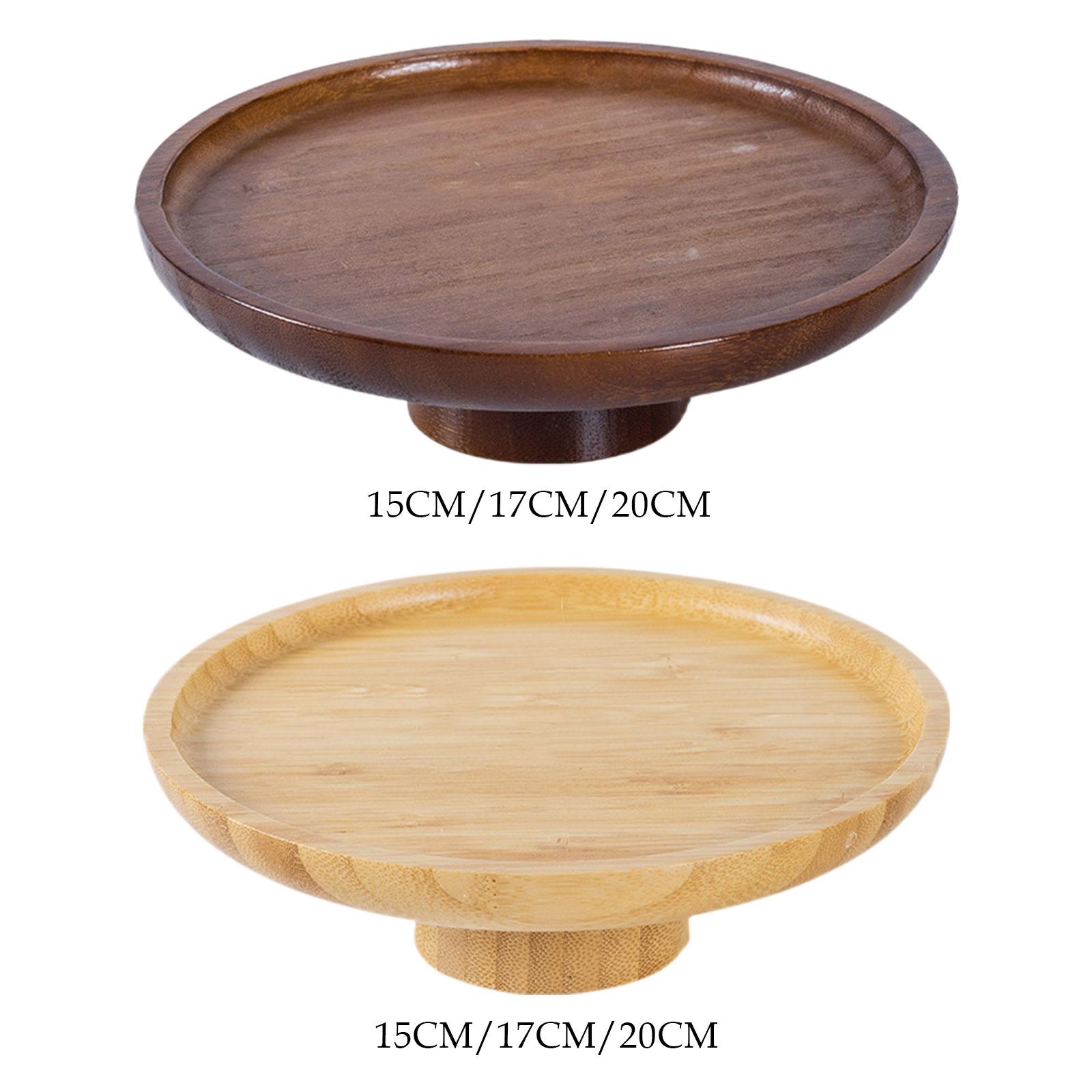 나무 케이크 스탠드 과일 서빙 트레이 원형 서빙 플래터 - Wooden Serving Tray 리뷰 및 가격