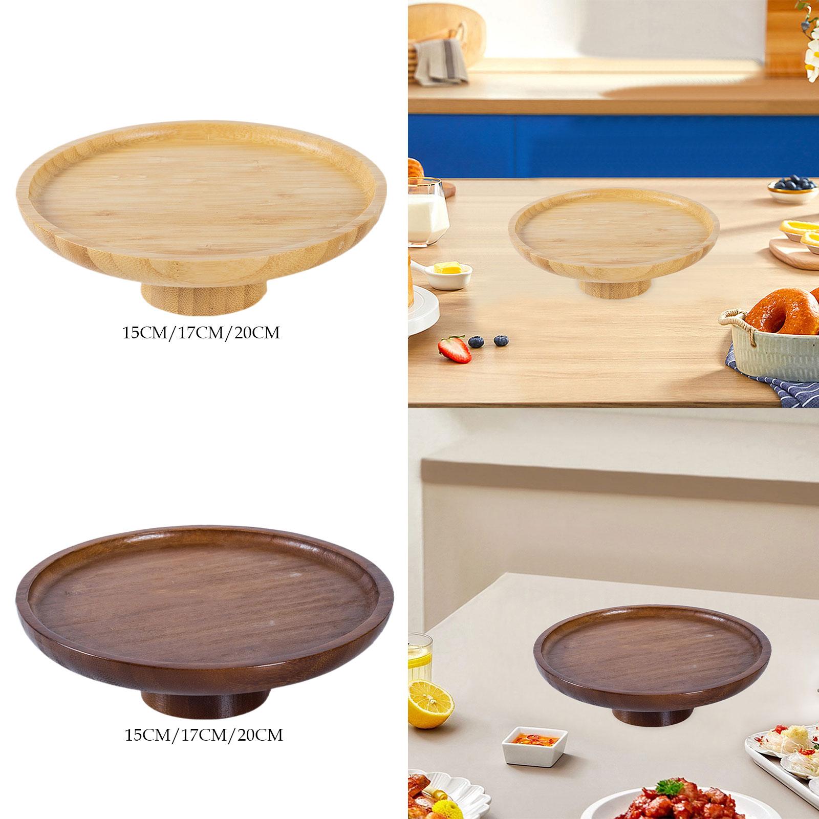 나무 케이크 스탠드 과일 서빙 트레이 원형 서빙 플래터 - Wooden Serving Tray 리뷰 및 가격